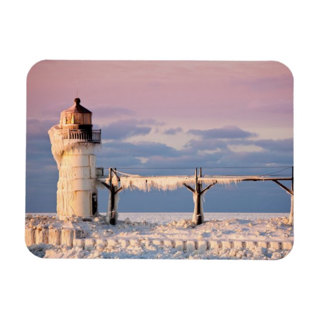 Lighthouses | Lake Michigan Lighthouse Magnet (Horizontal)