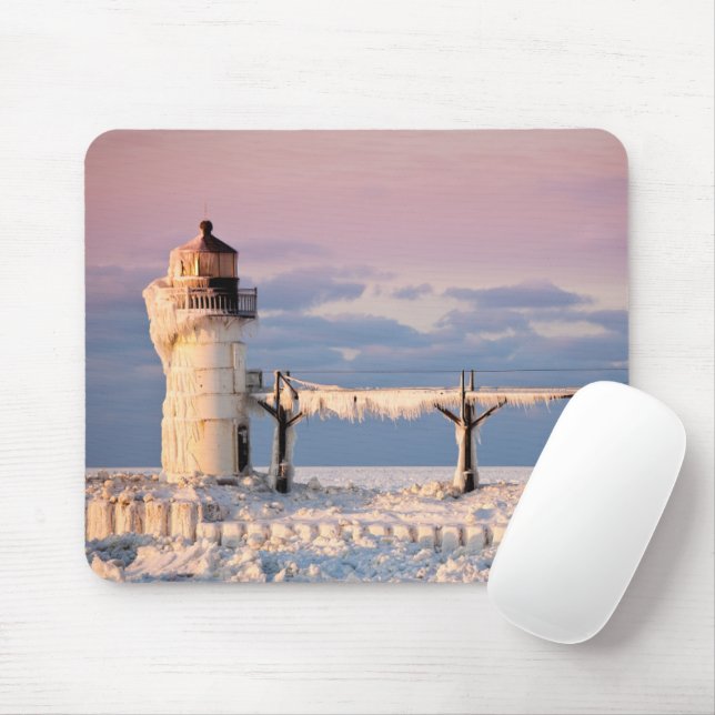 Lighthouses | Lake Michigan Lighthouse Mouse Pad (With Mouse)