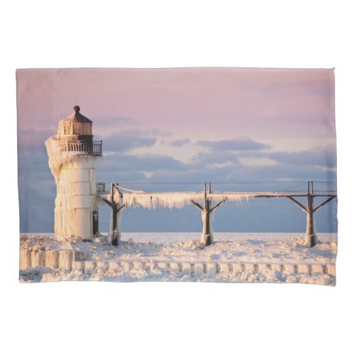 Lighthouses  Lake Michigan Lighthouse Pillow Case