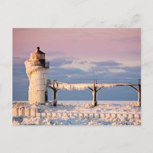 Lighthouses  Lake Michigan Lighthouse Postcard