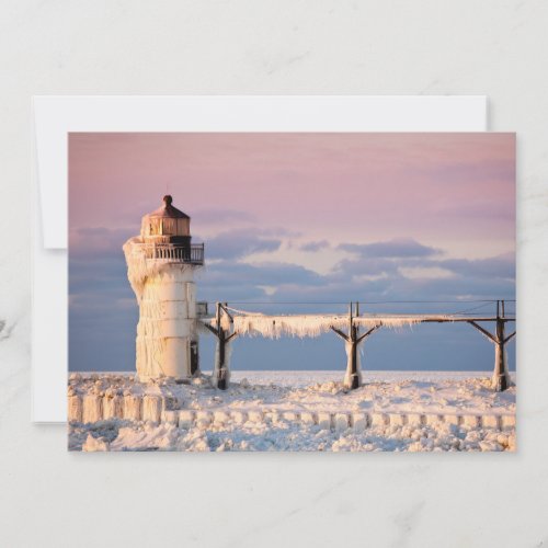 Lighthouses  Lake Michigan Lighthouse Thank You Card