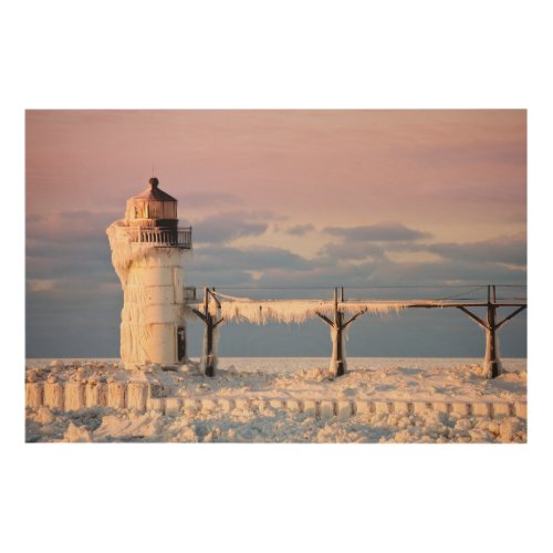 Lighthouses  Lake Michigan Lighthouse Wood Wall Art