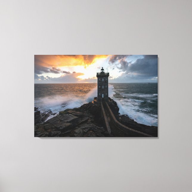 Lighthouses | Le Conquet Kermorvan Lighthouse Canvas Print (Front)