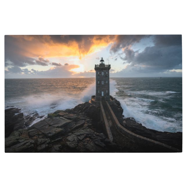 Lighthouses | Le Conquet Kermorvan Lighthouse Metal Print (Front)