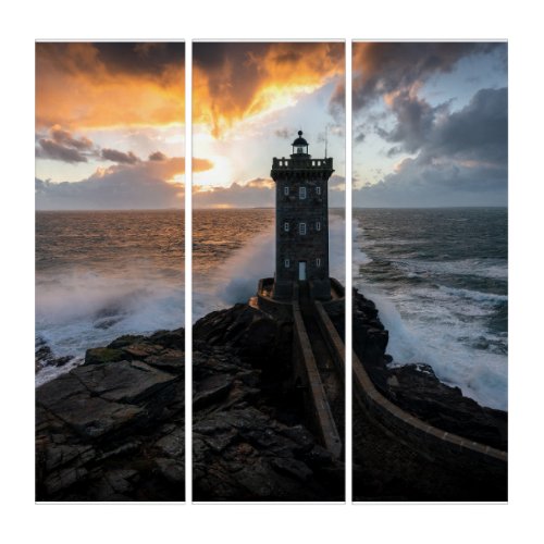 Lighthouses  Le Conquet Kermorvan Lighthouse Triptych