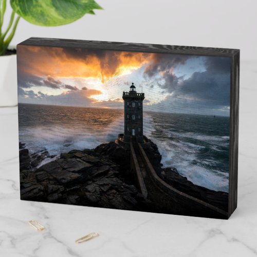 Lighthouses  Le Conquet Kermorvan Lighthouse Wooden Box Sign