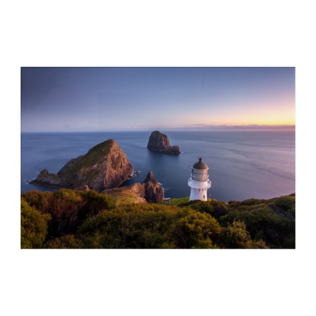 Lighthouses | Lighthouse Cape Brett New Zealand Acrylic Print (Front)