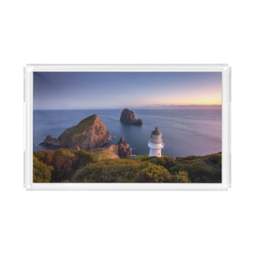 Lighthouses  Lighthouse Cape Brett New Zealand Acrylic Tray