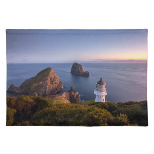 Lighthouses  Lighthouse Cape Brett New Zealand Cloth Placemat