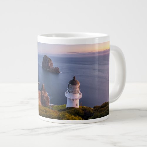 Lighthouses  Lighthouse Cape Brett New Zealand Giant Coffee Mug