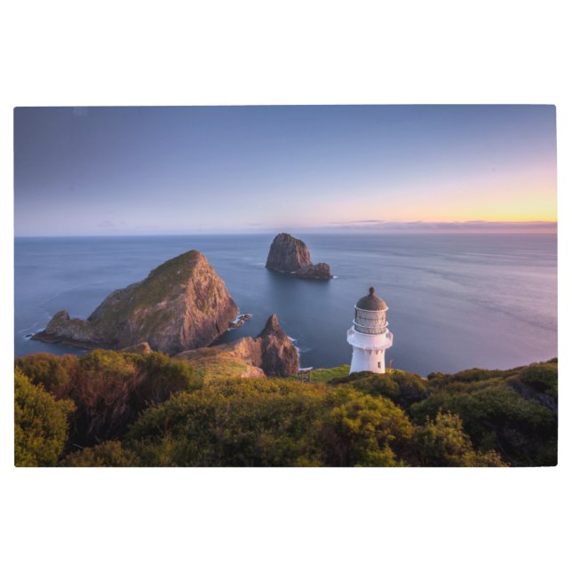 Lighthouses | Lighthouse Cape Brett New Zealand Metal Print (Front)
