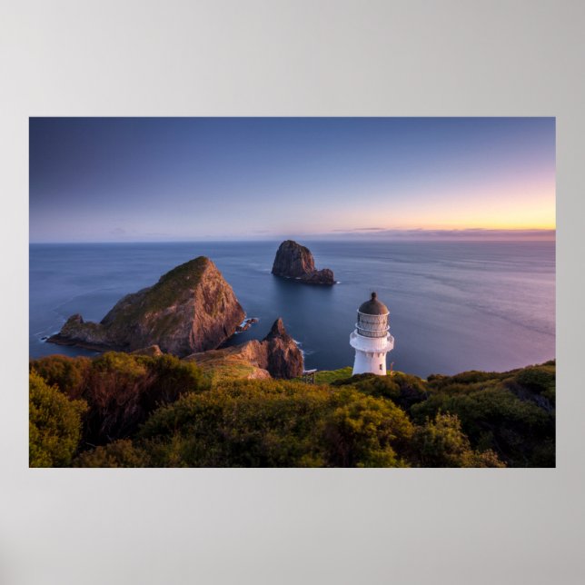 Lighthouses | Lighthouse Cape Brett New Zealand Poster (Front)
