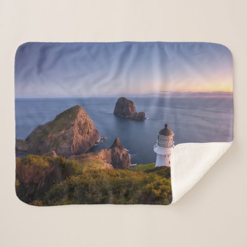 Lighthouses  Lighthouse Cape Brett New Zealand Sherpa Blanket