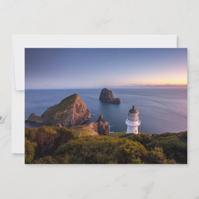Lighthouses | Lighthouse Cape Brett New Zealand Thank You Card (Front)