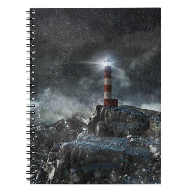 Lighthouses | Lighthouse in the Storm Notebook (Front)