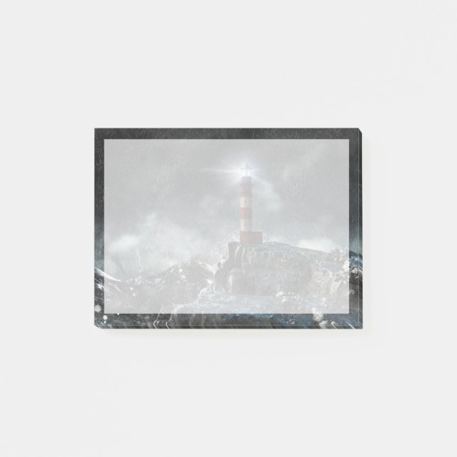 Lighthouses | Lighthouse in the Storm Post-it Notes (Front)