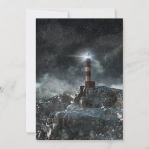 Lighthouses Lighthouse in the Storm Thank You Card