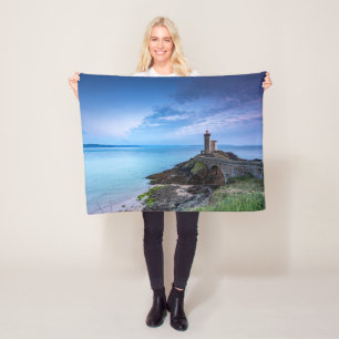 Lighthouses Lighthouse Plouzané France Fleece Blanket