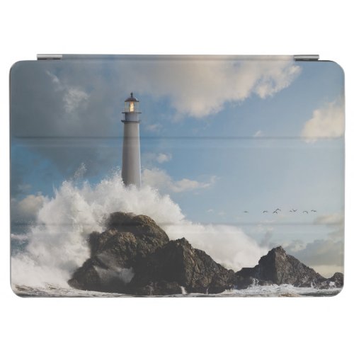 Lighthouses  Lighthouse With Crashing Waves iPad Air Cover