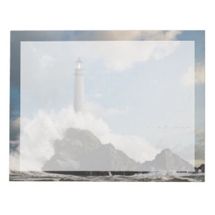 Lighthouses   Lighthouse With Crashing Waves Notepad