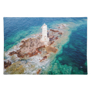 Lighthouses Mangiabarche Lighthouse Italy Cloth Placemat