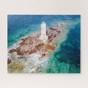 Lighthouses Mangiabarche Lighthouse Italy Jigsaw Puzzle