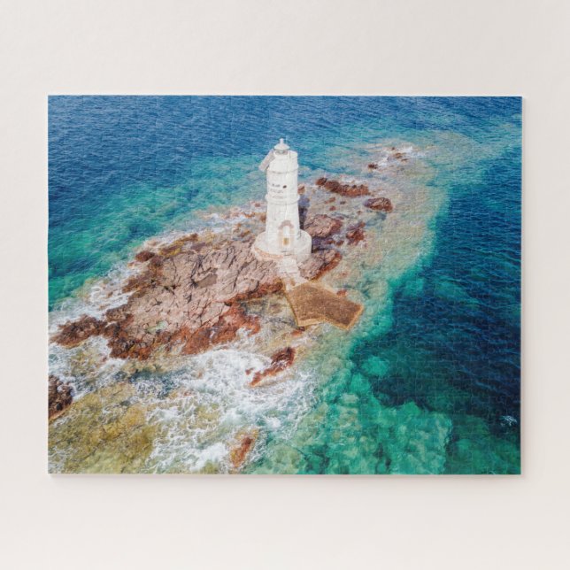 Lighthouses | Mangiabarche Lighthouse Italy Jigsaw Puzzle (Horizontal)