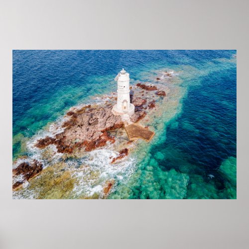 Lighthouses  Mangiabarche Lighthouse Italy Poster