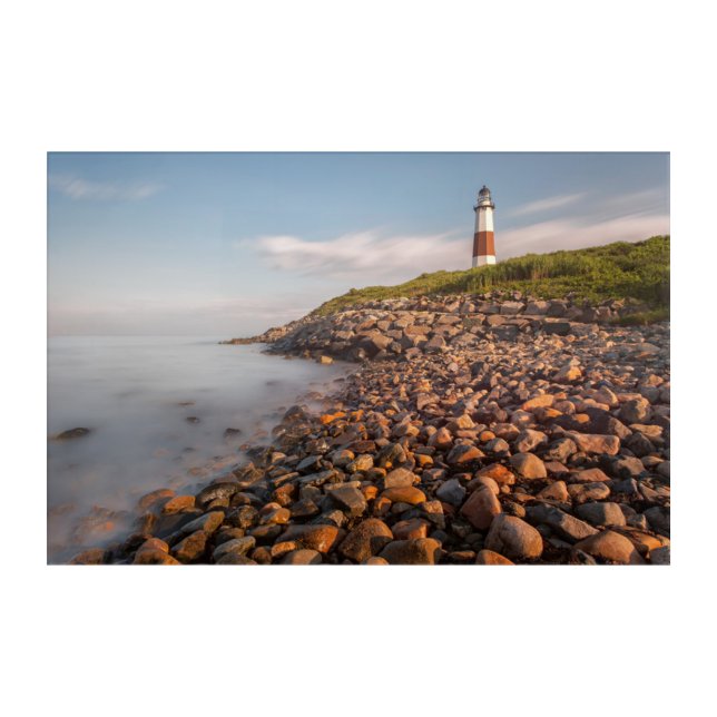 Lighthouses | Montauk Point Long Island Acrylic Print (Front)