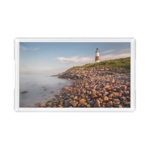 Lighthouses  Montauk Point Long Island Acrylic Tray