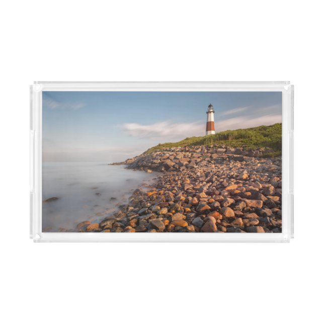 Lighthouses | Montauk Point Long Island Acrylic Tray (Front)
