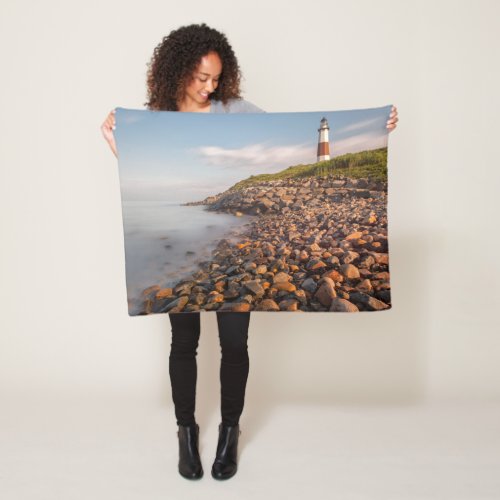 Lighthouses  Montauk Point Long Island Fleece Blanket