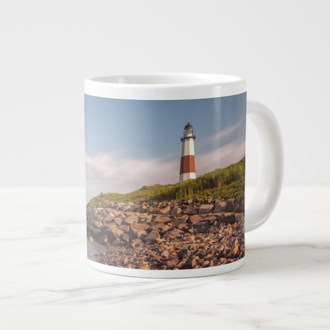 Lighthouses | Montauk Point Long Island Giant Coffee Mug (Front Right)