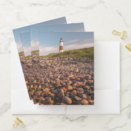 Lighthouses  Montauk Point Long Island Pocket Folder