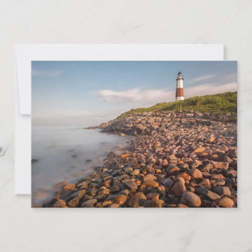 Lighthouses  Montauk Point Long Island Thank You Card