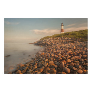 Lighthouses Montauk Point Long Island Wood Wall Art