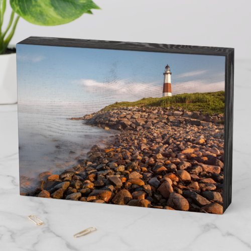 Lighthouses  Montauk Point Long Island Wooden Box Sign