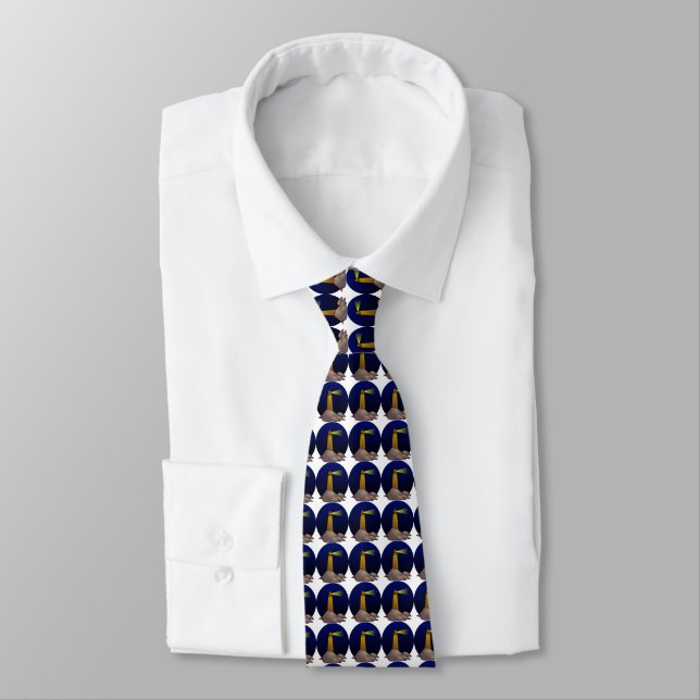 Lighthouses Neck Tie (Tied)