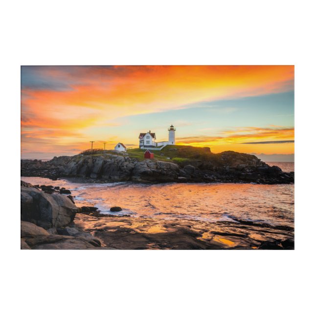 Lighthouses | Nubble Lighthouse Maine Acrylic Print (Front)