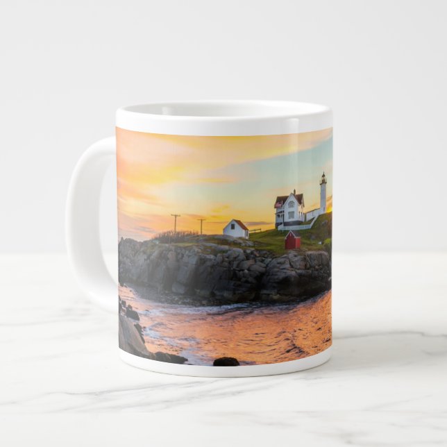 Lighthouses | Nubble Lighthouse Maine Giant Coffee Mug (Front Left)