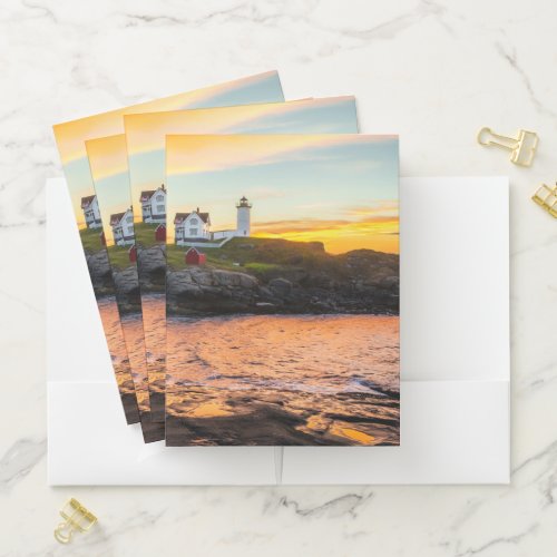 Lighthouses  Nubble Lighthouse Maine Pocket Folder