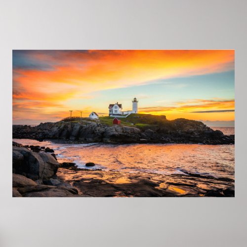 Lighthouses  Nubble Lighthouse Maine Poster