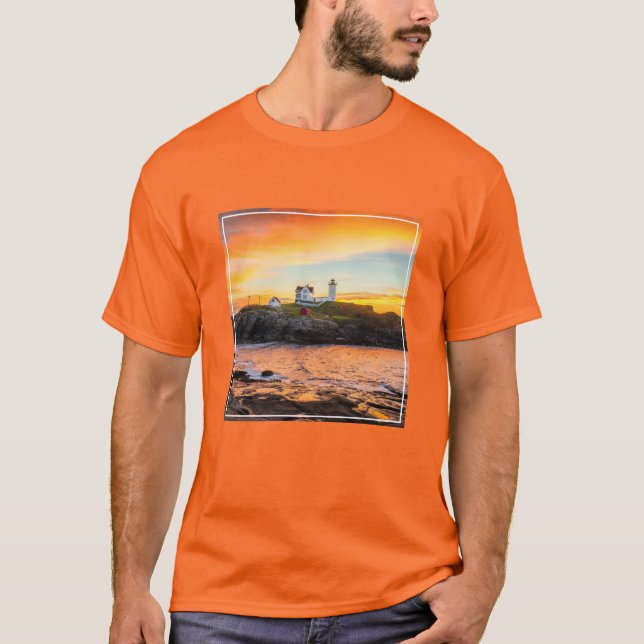 Lighthouses | Nubble Lighthouse Maine T-Shirt (Front)