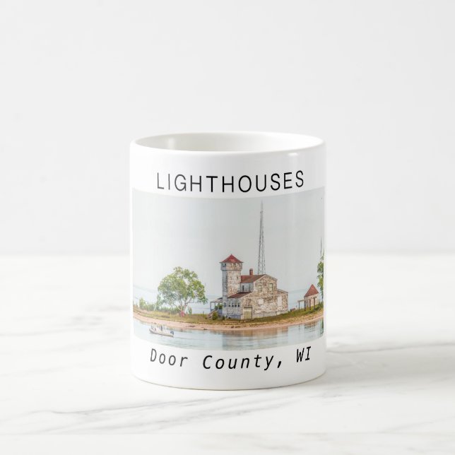 Lighthouses of Door County Coffee Mug (Center)