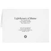 Lighthouses of Maine Cards (Back Horizontal)