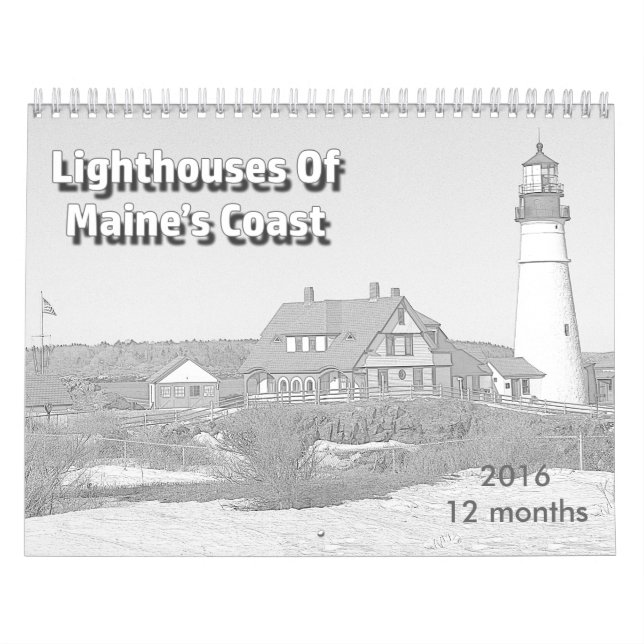Lighthouses Of Maine's Coast Calendar (Cover)