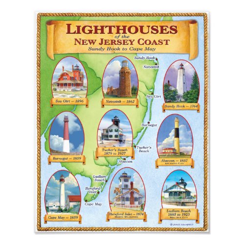 Lighthouses of the New Jersey Coast Photo Print