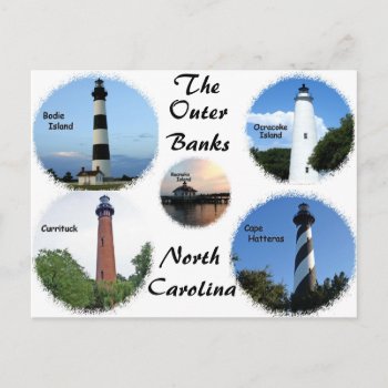 Lighthouses Of The Outer Banks Postcard by lighthouseenthusiast at Zazzle