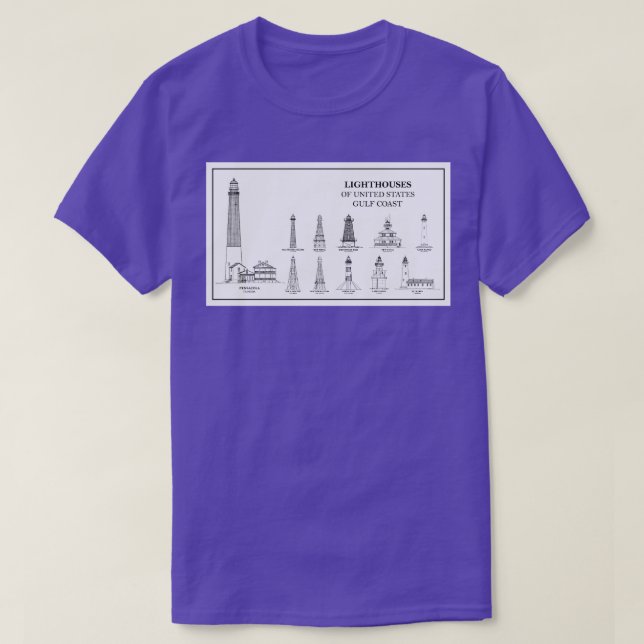 Lighthouses of United States of America  Gulf Coas T-Shirt (Design Front)