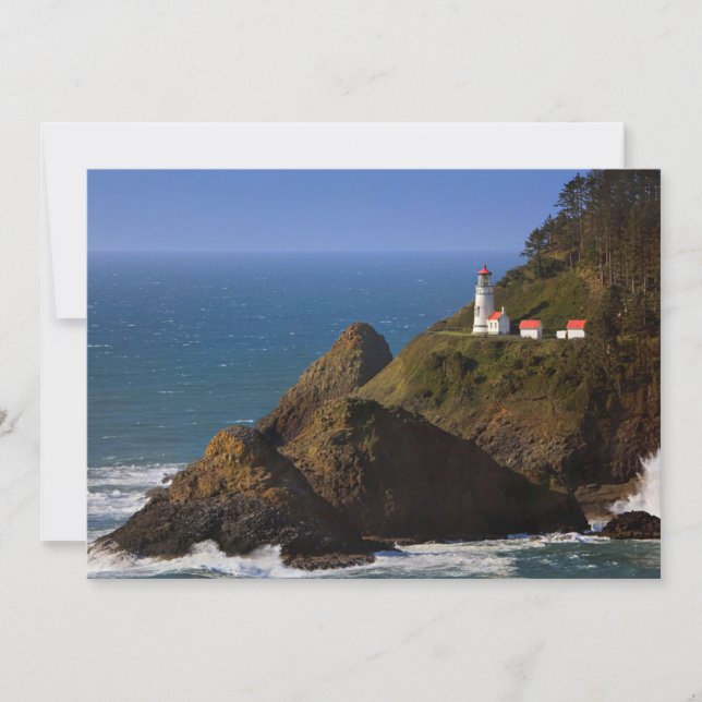 Lighthouses | Oregon Coast Lighthouse Thank You Card (Front)